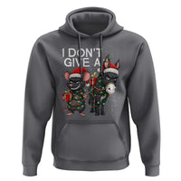 Funny Christmas I Dont Give a Rats Ass Hoodie Donkey And Mouse Xmas Holiday - Wonder Print Shop
