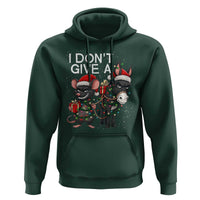 Funny Christmas I Dont Give a Rats Ass Hoodie Donkey And Mouse Xmas Holiday - Wonder Print Shop