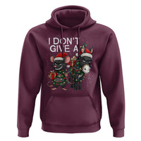 Funny Christmas I Dont Give a Rats Ass Hoodie Donkey And Mouse Xmas Holiday - Wonder Print Shop