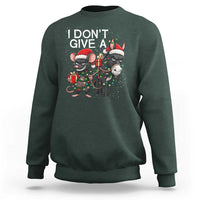 Funny Christmas I Dont Give a Rats Ass Sweatshirt Donkey And Mouse Xmas Holiday - Wonder Print Shop