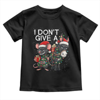 Funny Christmas I Dont Give a Rats Ass Toddler T Shirt Donkey And Mouse Xmas Holiday - Wonder Print Shop