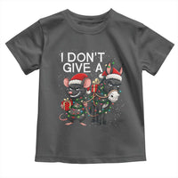 Funny Christmas I Dont Give a Rats Ass Toddler T Shirt Donkey And Mouse Xmas Holiday - Wonder Print Shop