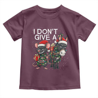 Funny Christmas I Dont Give a Rats Ass Toddler T Shirt Donkey And Mouse Xmas Holiday - Wonder Print Shop