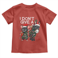 Funny Christmas I Dont Give a Rats Ass Toddler T Shirt Donkey And Mouse Xmas Holiday - Wonder Print Shop