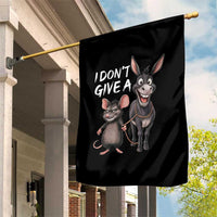 Funny I Dont Give a Rats Ass Garden Flag Donkey And Mouse Meme - Wonder Print Shop