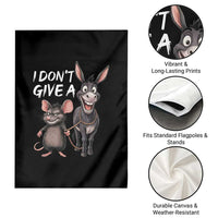 Funny I Dont Give a Rats Ass Garden Flag Donkey And Mouse Meme - Wonder Print Shop