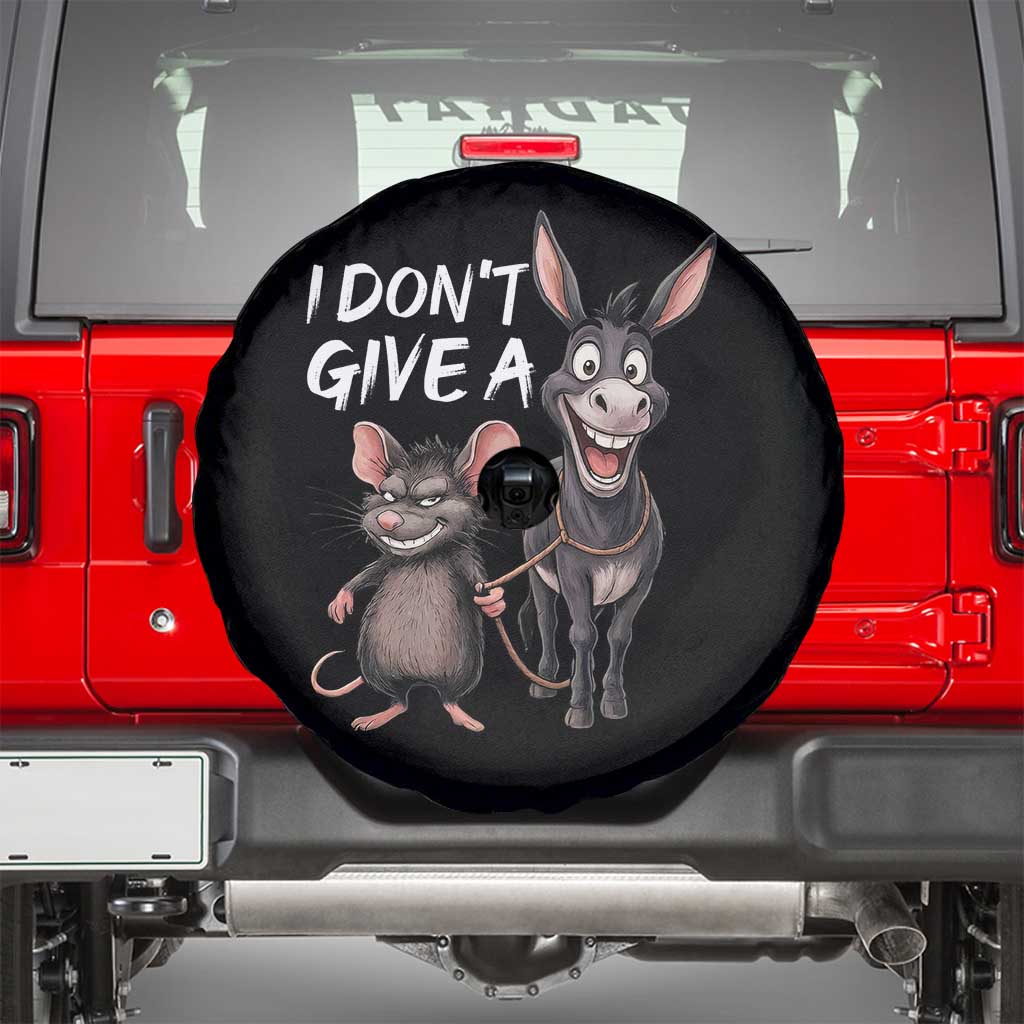 Funny I Dont Give a Rats Ass Spare Tire Cover Donkey And Mouse Meme - Wonder Print Shop