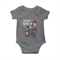 Funny I Dont Give a Rats Ass Baby Onesie Donkey And Mouse Meme - Wonder Print Shop