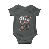 Funny I Dont Give a Rats Ass Baby Onesie Donkey And Mouse Meme - Wonder Print Shop