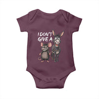 Funny I Dont Give a Rats Ass Baby Onesie Donkey And Mouse Meme - Wonder Print Shop