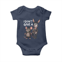 Funny I Dont Give a Rats Ass Baby Onesie Donkey And Mouse Meme - Wonder Print Shop