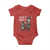 Funny I Dont Give a Rats Ass Baby Onesie Donkey And Mouse Meme - Wonder Print Shop