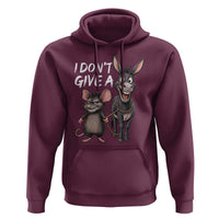 Funny I Dont Give a Rats Ass Hoodie Donkey And Mouse Meme - Wonder Print Shop