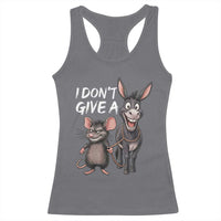 Funny I Dont Give a Rats Ass Racerback Tank Top Donkey And Mouse Meme - Wonder Print Shop