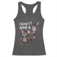Funny I Dont Give a Rats Ass Racerback Tank Top Donkey And Mouse Meme - Wonder Print Shop