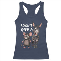 Funny I Dont Give a Rats Ass Racerback Tank Top Donkey And Mouse Meme - Wonder Print Shop
