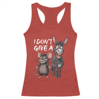 Funny I Dont Give a Rats Ass Racerback Tank Top Donkey And Mouse Meme - Wonder Print Shop