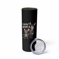 Funny I Dont Give a Rats Ass Skinny Tumbler Donkey And Mouse Meme - Wonder Print Shop