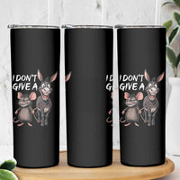 Funny I Dont Give a Rats Ass Skinny Tumbler Donkey And Mouse Meme - Wonder Print Shop