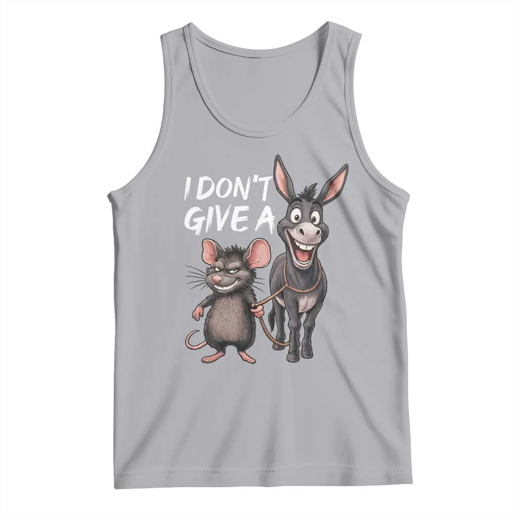 Funny I Dont Give a Rats Ass Tank Top Donkey And Mouse Meme - Wonder Print Shop