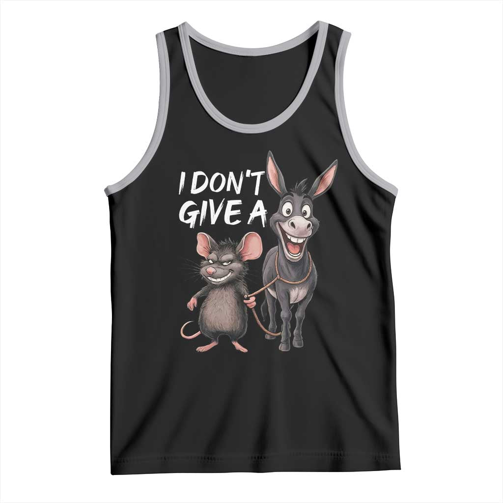 Funny I Dont Give a Rats Ass Tank Top Donkey And Mouse Meme - Wonder Print Shop