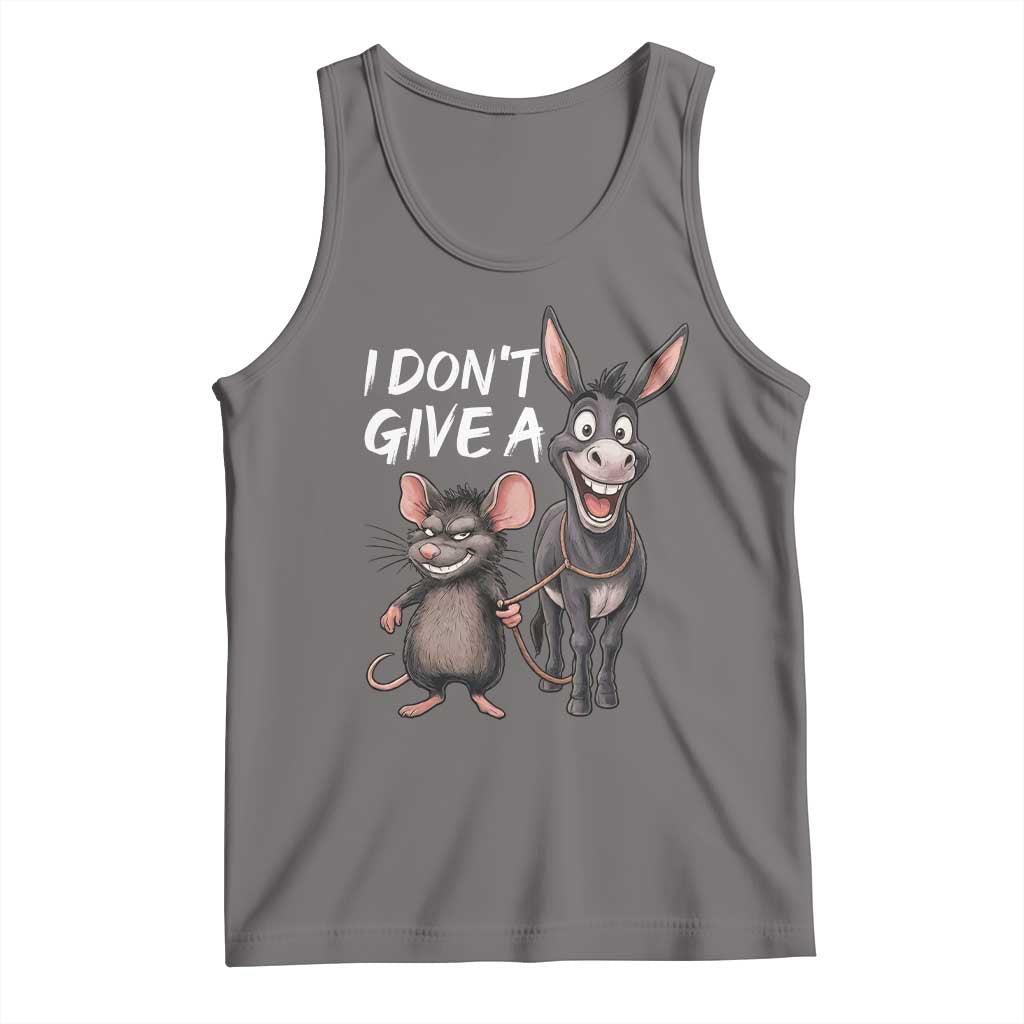 Funny I Dont Give a Rats Ass Tank Top Donkey And Mouse Meme - Wonder Print Shop