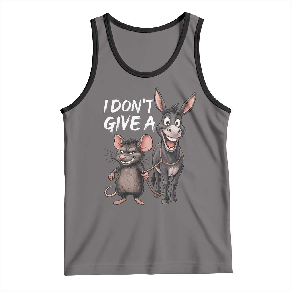Funny I Dont Give a Rats Ass Tank Top Donkey And Mouse Meme - Wonder Print Shop