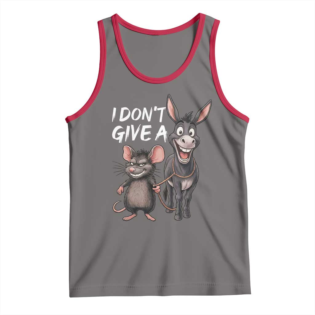 Funny I Dont Give a Rats Ass Tank Top Donkey And Mouse Meme - Wonder Print Shop