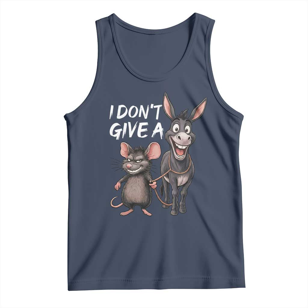 Funny I Dont Give a Rats Ass Tank Top Donkey And Mouse Meme - Wonder Print Shop