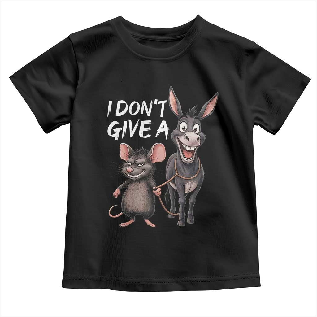 Funny I Dont Give a Rats Ass Toddler T Shirt Donkey And Mouse Meme - Wonder Print Shop