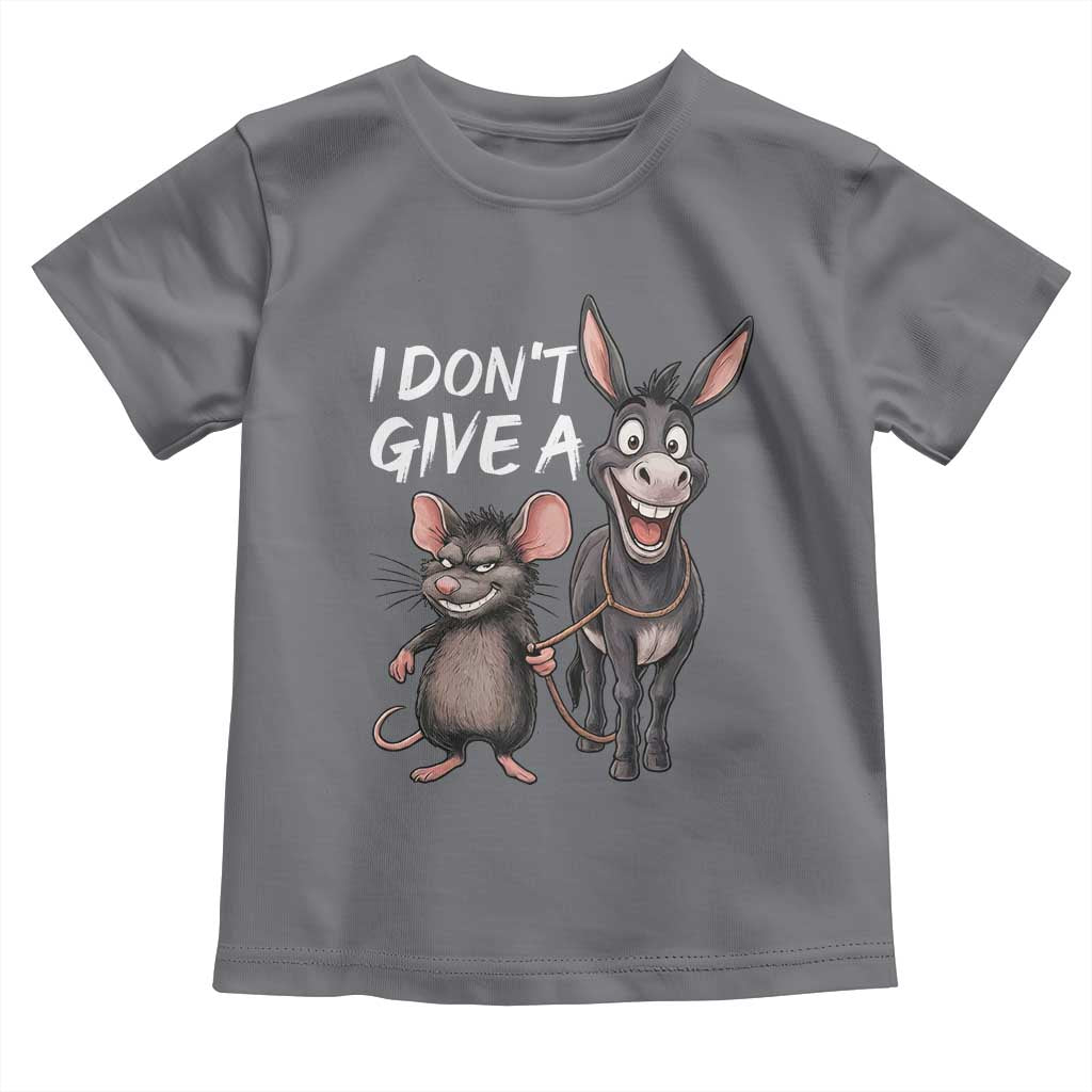 Funny I Dont Give a Rats Ass Toddler T Shirt Donkey And Mouse Meme - Wonder Print Shop
