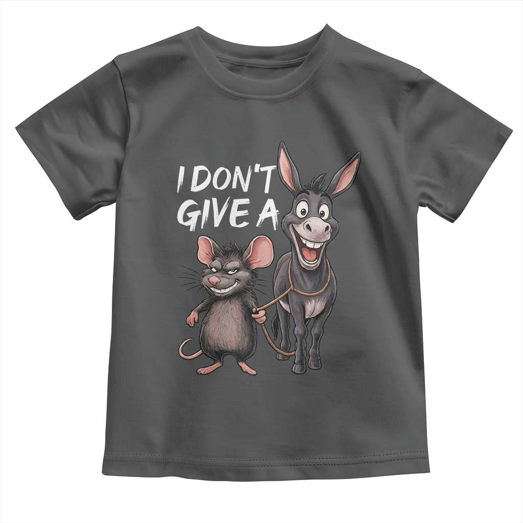 Funny I Dont Give a Rats Ass Toddler T Shirt Donkey And Mouse Meme - Wonder Print Shop