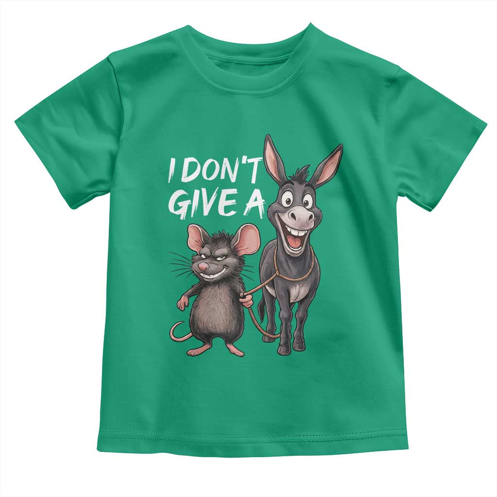 Funny I Dont Give a Rats Ass Toddler T Shirt Donkey And Mouse Meme - Wonder Print Shop