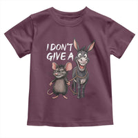 Funny I Dont Give a Rats Ass Toddler T Shirt Donkey And Mouse Meme - Wonder Print Shop