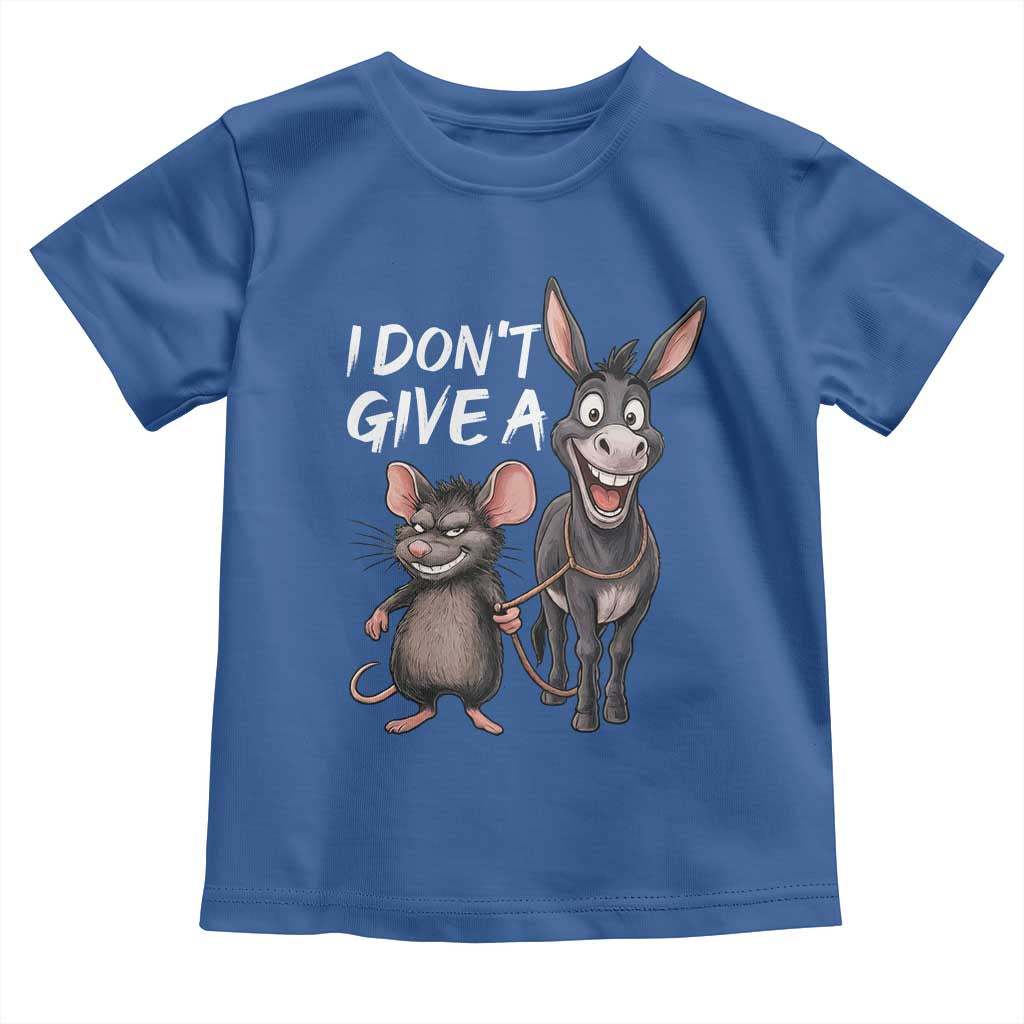 Funny I Dont Give a Rats Ass Toddler T Shirt Donkey And Mouse Meme - Wonder Print Shop