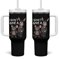 Funny I Dont Give a Rats Ass Tumbler With Handle Donkey And Mouse Meme - Wonder Print Shop