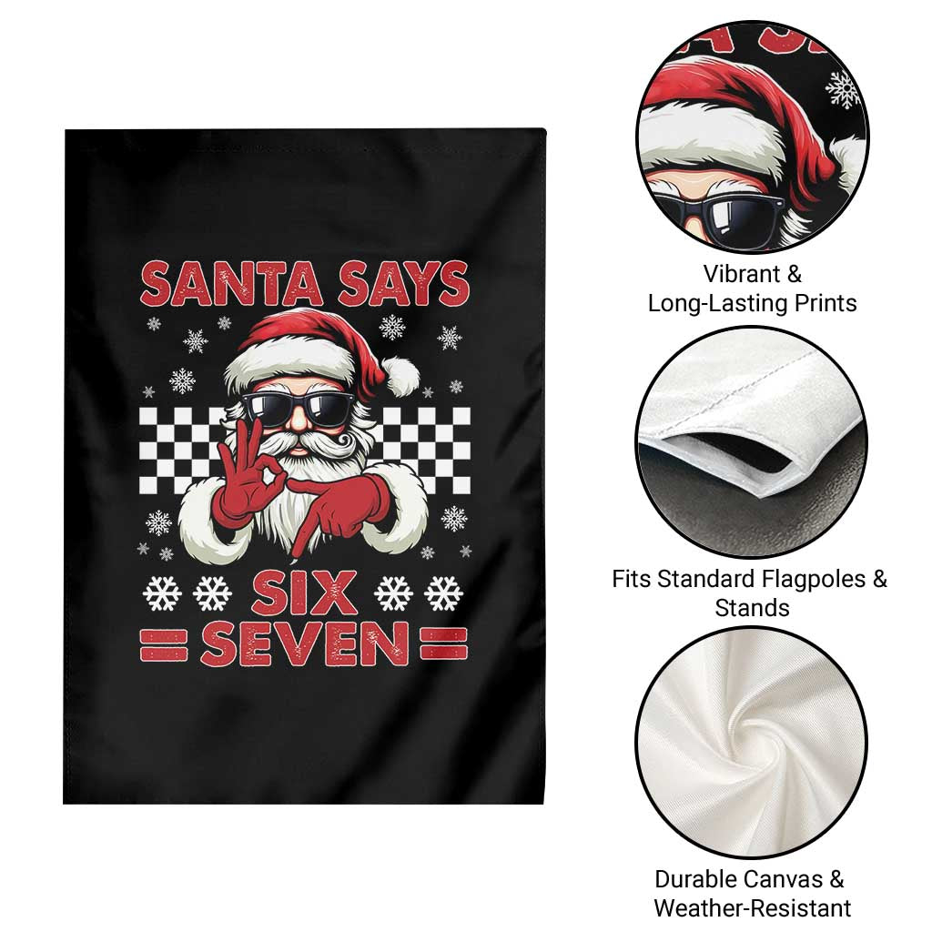 67 Christmas Garden Flag Funny Santa Says Six Seven Meme Gen Alpha Slang - Wonder Print Shop