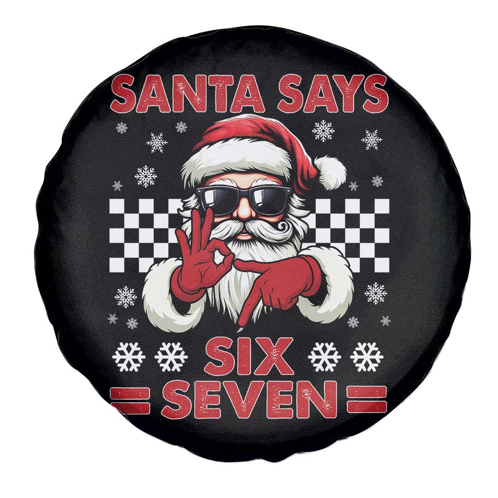 67 Christmas Spare Tire Cover Funny Santa Says Six Seven Meme Gen Alpha Slang - Wonder Print Shop