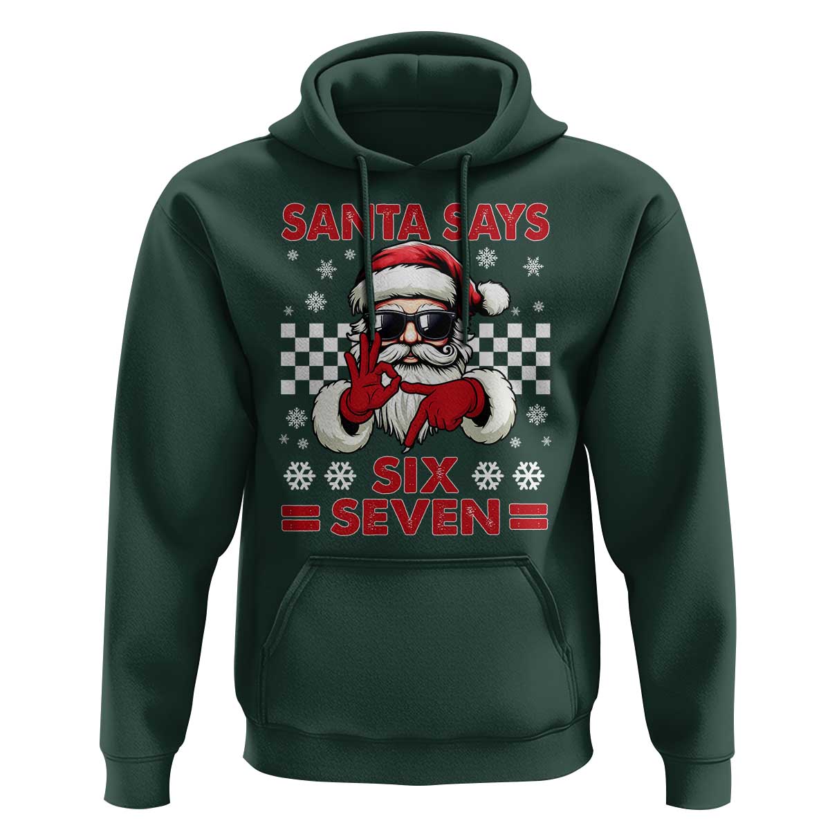 67 Christmas Hoodie Funny Santa Says Six Seven Meme Gen Alpha Slang - Wonder Print Shop
