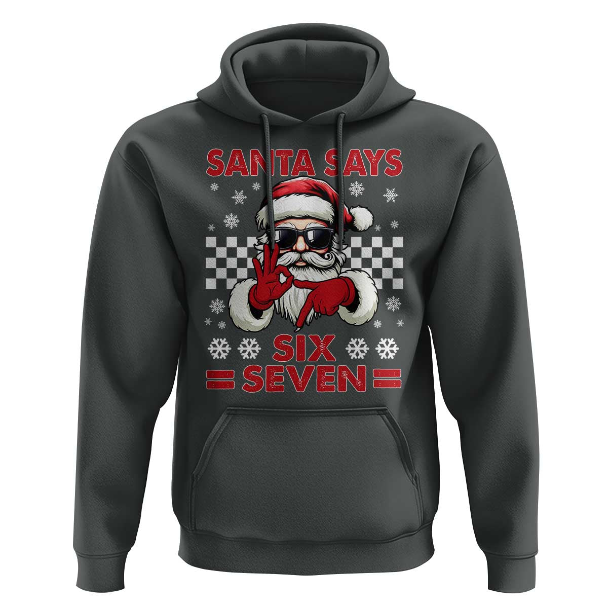 67 Christmas Hoodie Funny Santa Says Six Seven Meme Gen Alpha Slang - Wonder Print Shop