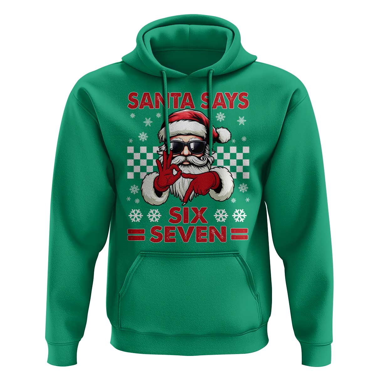 67 Christmas Hoodie Funny Santa Says Six Seven Meme Gen Alpha Slang - Wonder Print Shop