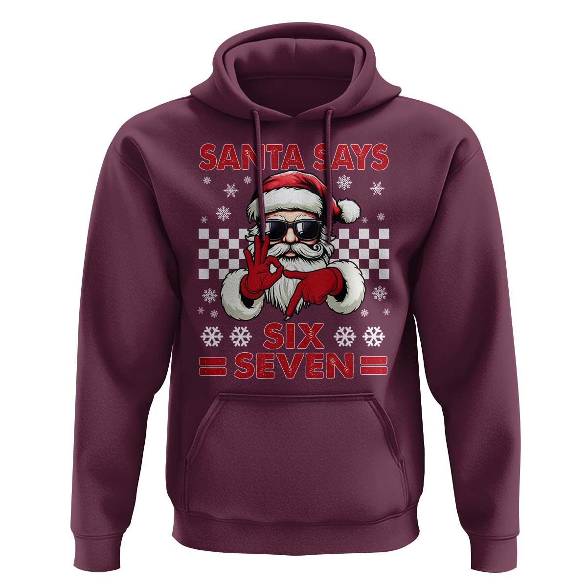 67 Christmas Hoodie Funny Santa Says Six Seven Meme Gen Alpha Slang - Wonder Print Shop