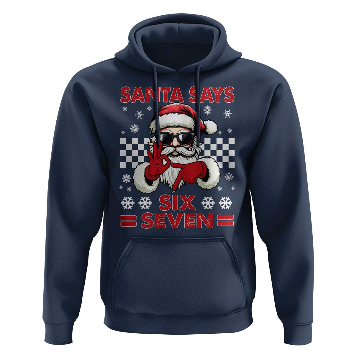 67 Christmas Hoodie Funny Santa Says Six Seven Meme Gen Alpha Slang - Wonder Print Shop