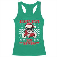 67 Christmas Racerback Tank Top Funny Santa Says Six Seven Meme Gen Alpha Slang - Wonder Print Shop