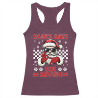 67 Christmas Racerback Tank Top Funny Santa Says Six Seven Meme Gen Alpha Slang - Wonder Print Shop