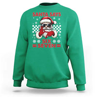 67 Christmas Sweatshirt Funny Santa Says Six Seven Meme Gen Alpha Slang - Wonder Print Shop