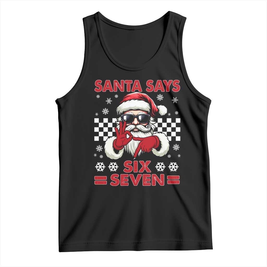67 Christmas Tank Top Funny Santa Says Six Seven Meme Gen Alpha Slang - Wonder Print Shop