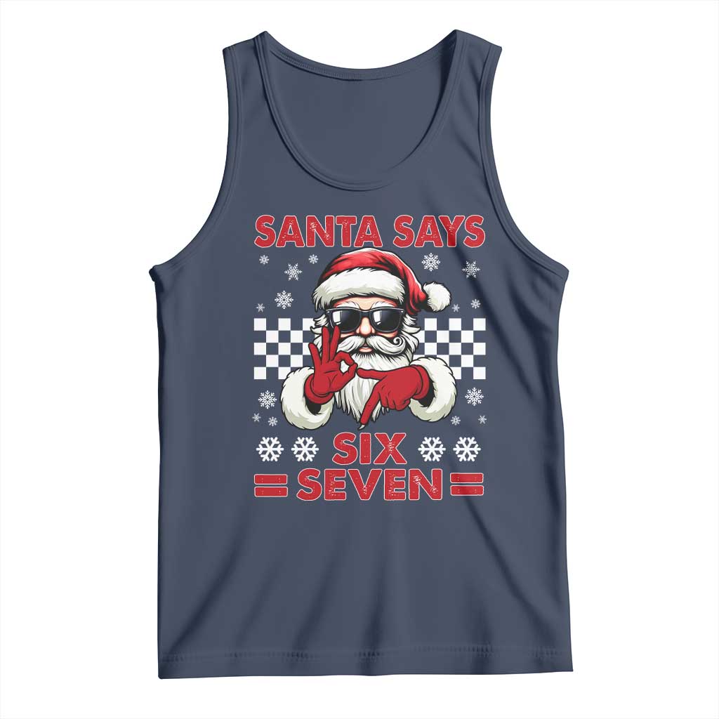 67 Christmas Tank Top Funny Santa Says Six Seven Meme Gen Alpha Slang - Wonder Print Shop