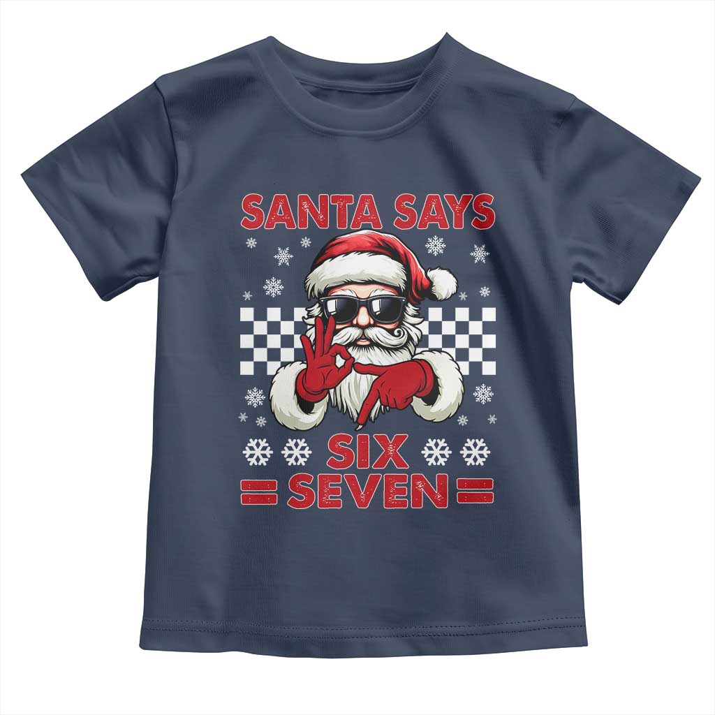 67 Christmas Toddler T Shirt Funny Santa Says Six Seven Meme Gen Alpha Slang - Wonder Print Shop
