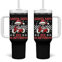 67 Christmas Tumbler With Handle Funny Santa Says Six Seven Meme Gen Alpha Slang - Wonder Print Shop